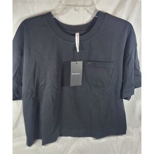 Fabletics Women's Heavy Cotton Pocket Tee - Black - XS